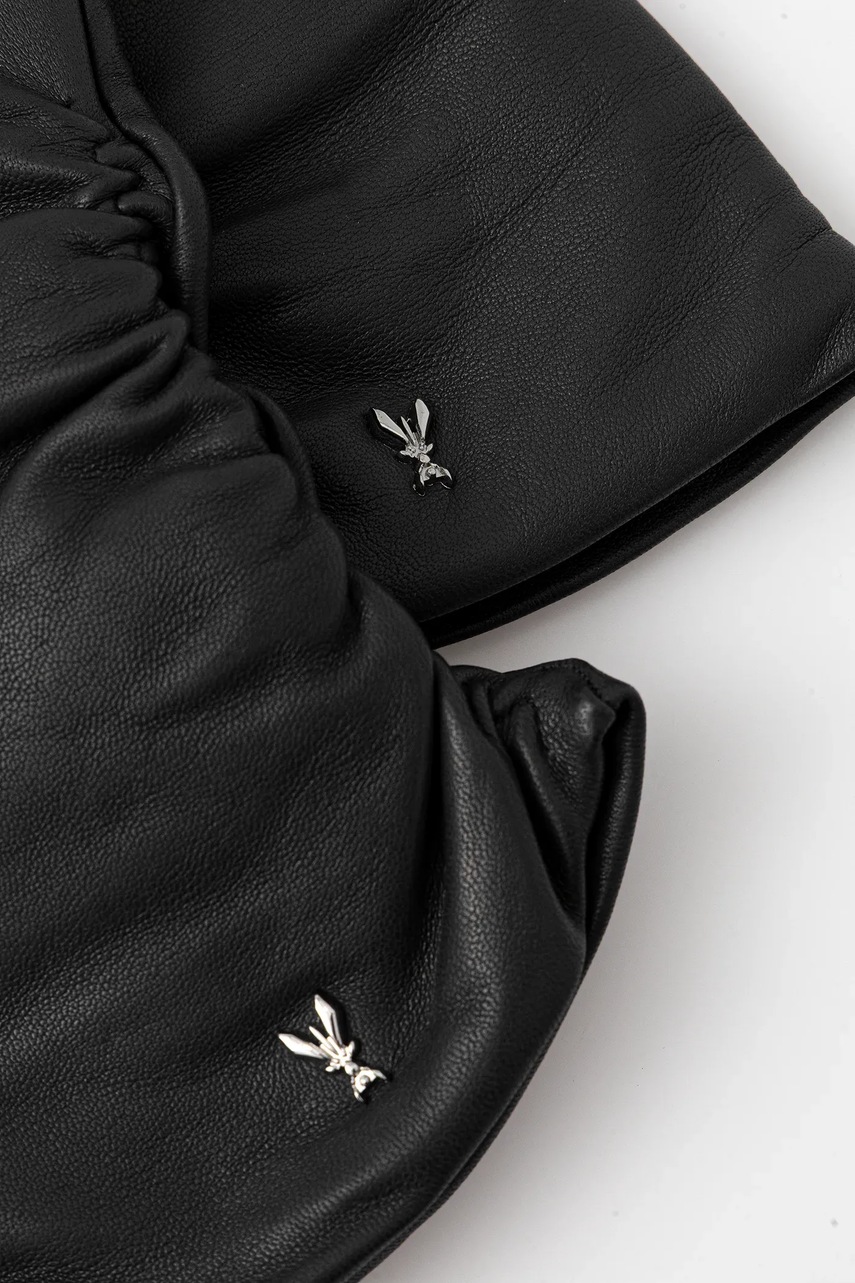 Кожаные перчатки Patrizia Pepe цвет чёрный 2F0105 L034