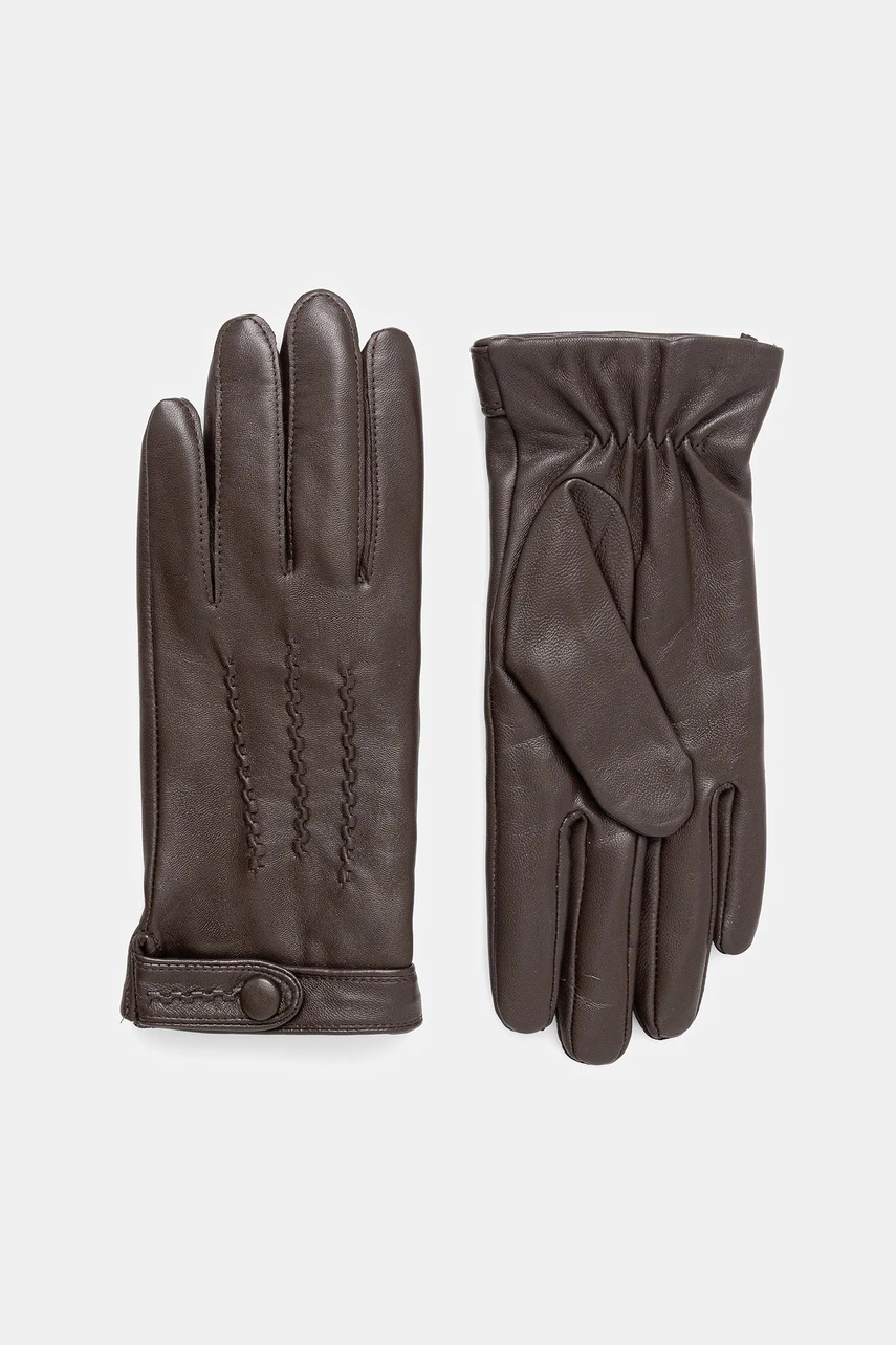 Levně Kožené rukavice Marciano by Guess dámské, hnědá barva, 5BGZ04 9423Z