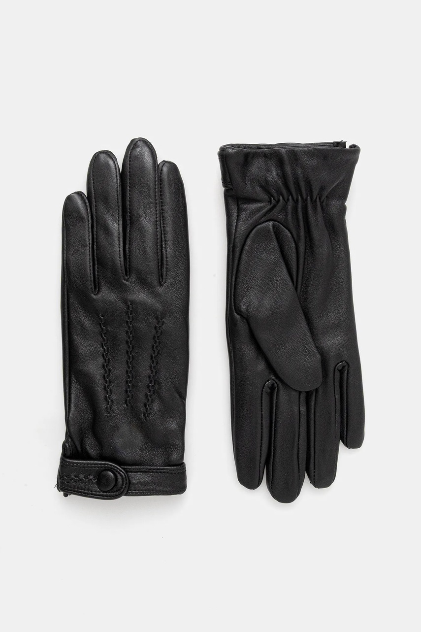 Levně Kožené rukavice Marciano by Guess dámské, černá barva, 5BGZ04 9423Z