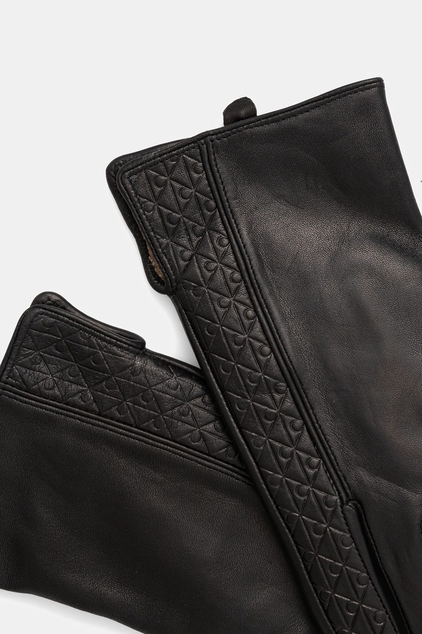 Кожаные перчатки Calvin Klein цвет чёрный LV04F9008G