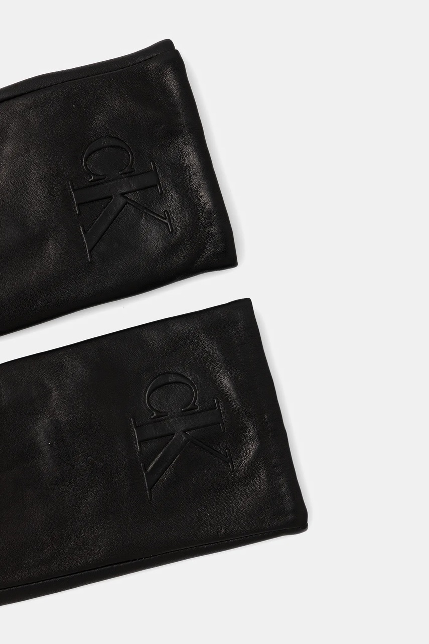 Кожаные перчатки Calvin Klein цвет чёрный LV04F9013G