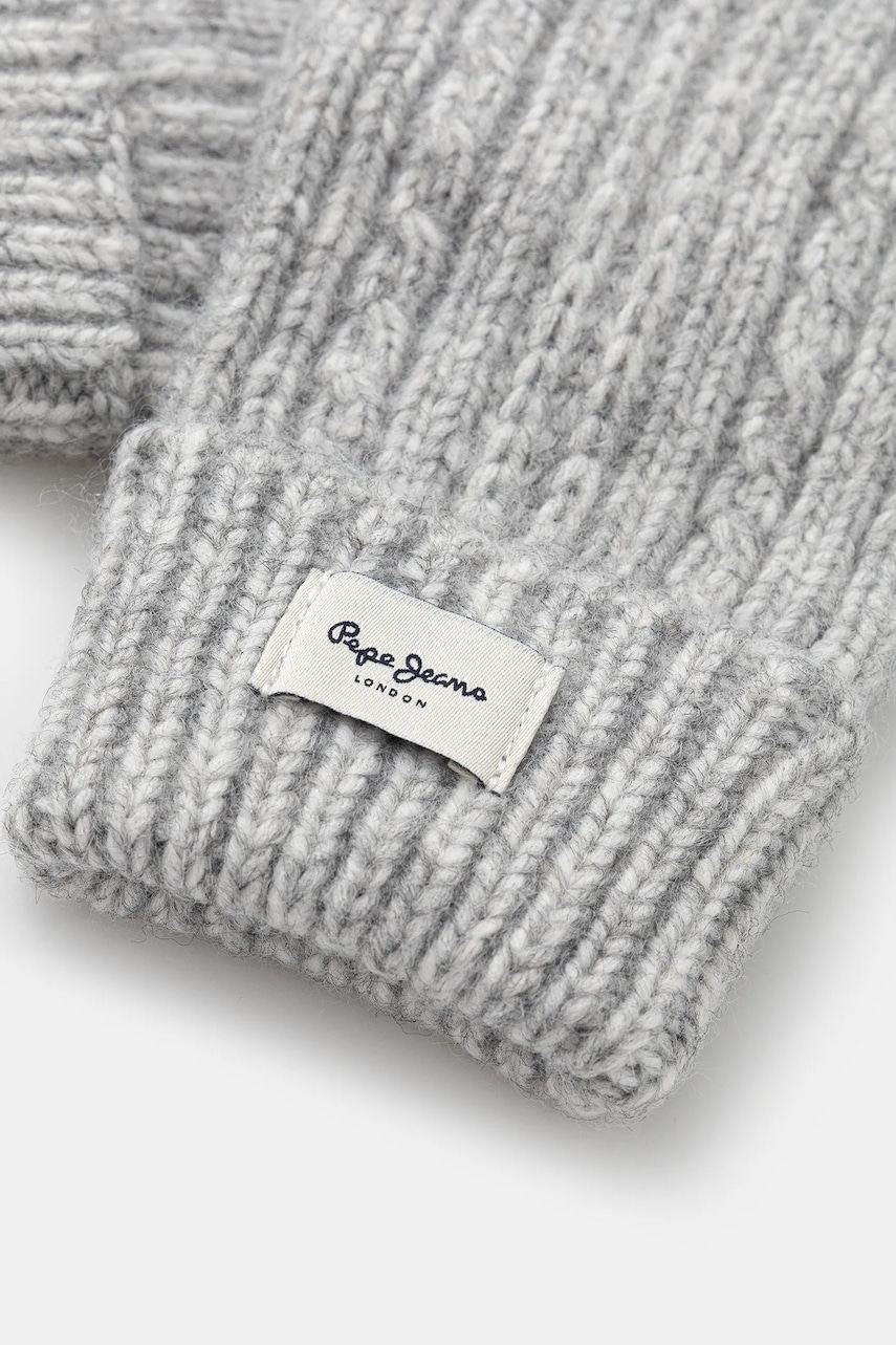 Перчатки Pepe Jeans цвет серый PL0800002 Перчатки Pepe Jeans цвет серый PL0800002