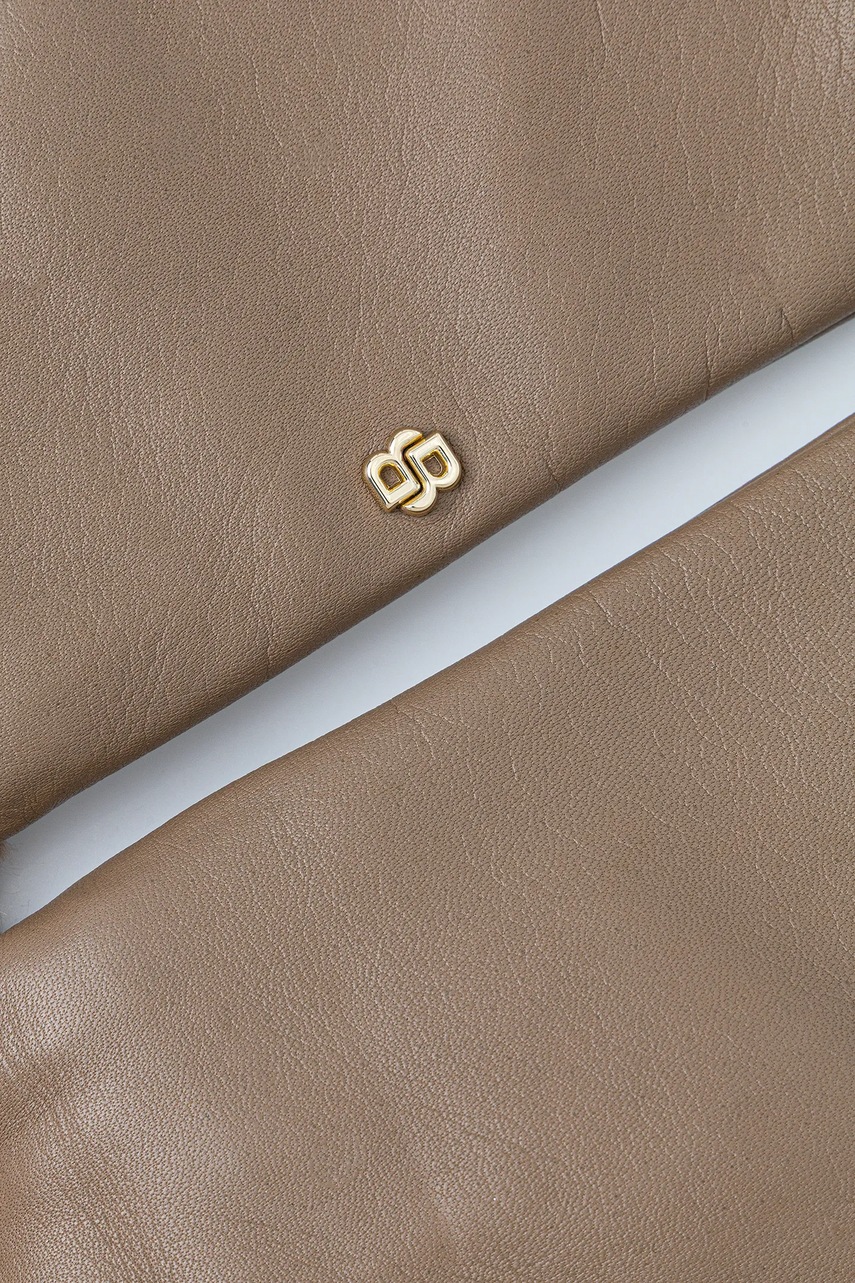 Кожаные перчатки BOSS цвет коричневый 50548885