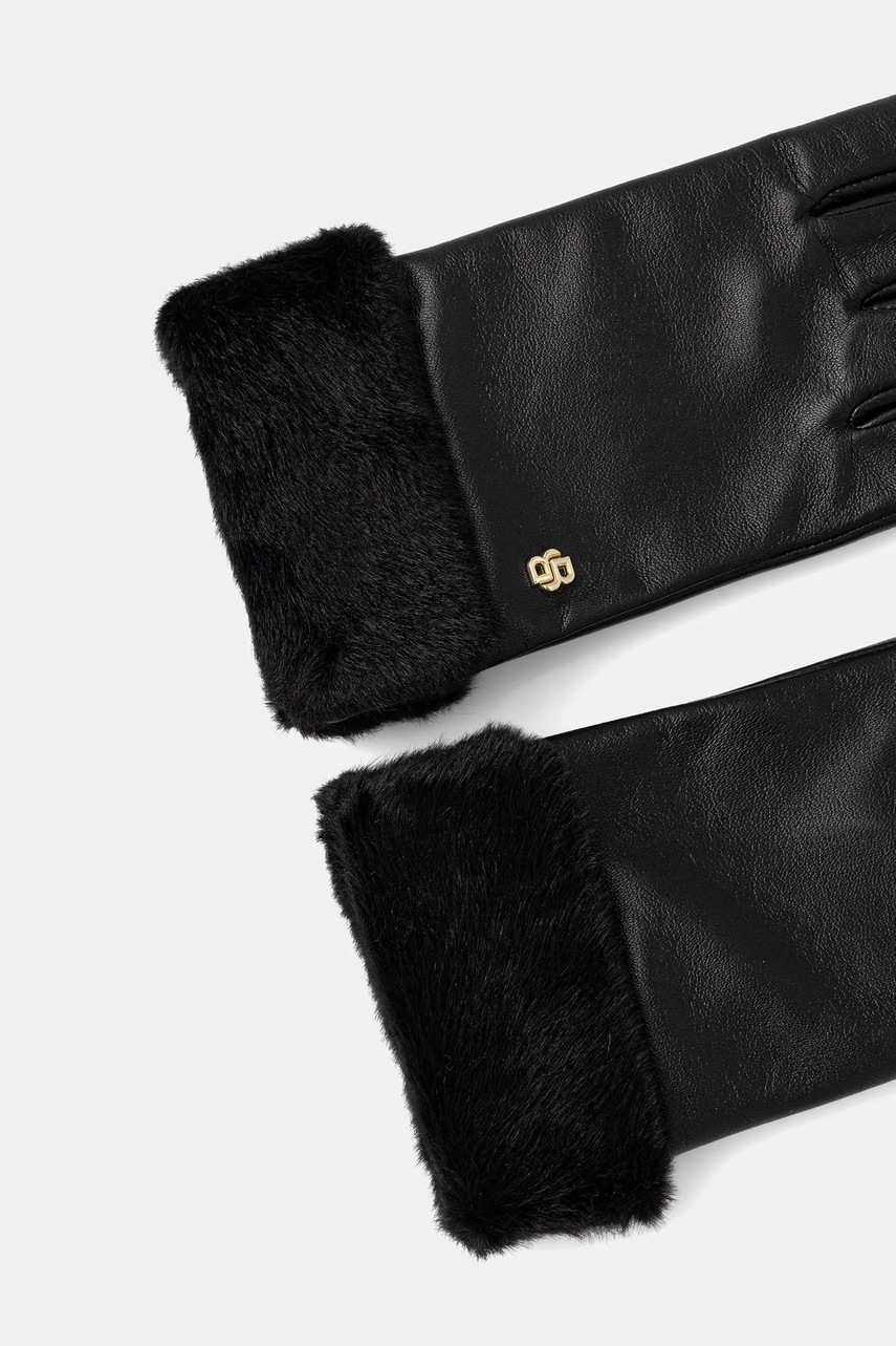 Кожаные перчатки BOSS цвет чёрный 50548885