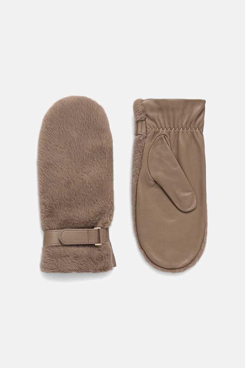 BOSS mănuși culoarea maro, 50551632