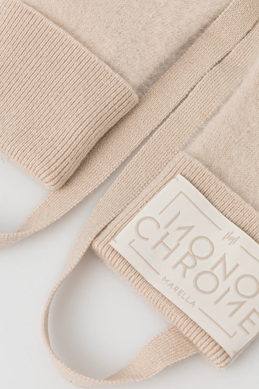 Шерстяные перчатки Marella цвет бежевый 2523566027200