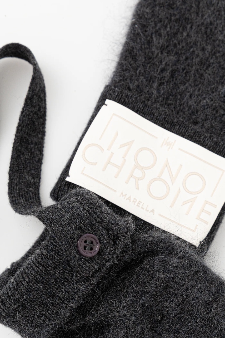 Шерстяные перчатки Marella цвет серый 2523566027200