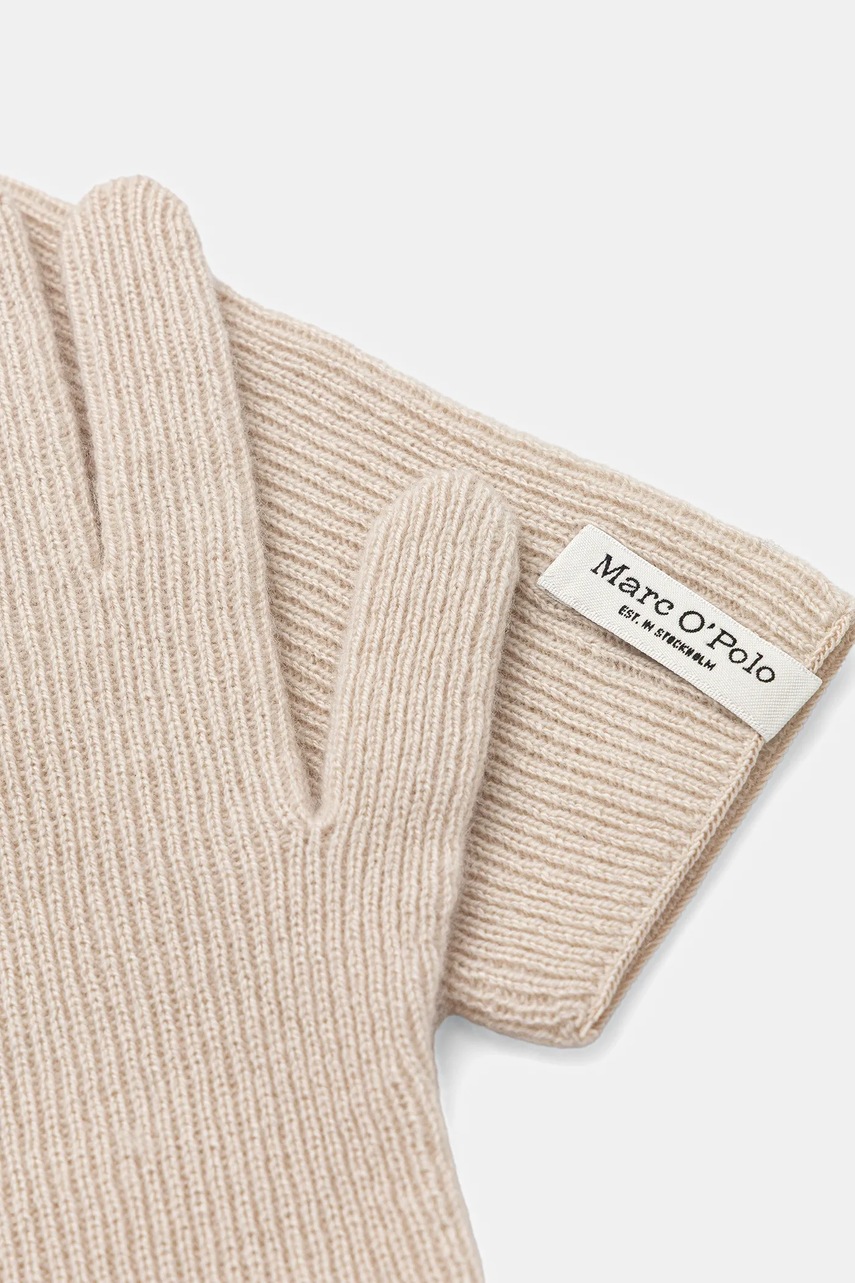 Шерстяные перчатки Marc OPolo цвет бежевый 509517904017