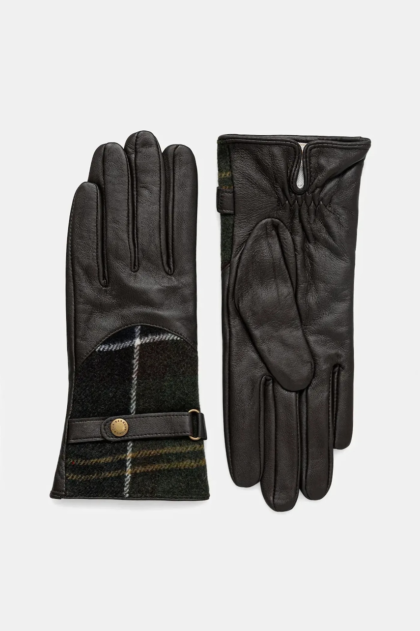 Barbour mănuși de piele culoarea maro, LGL0037