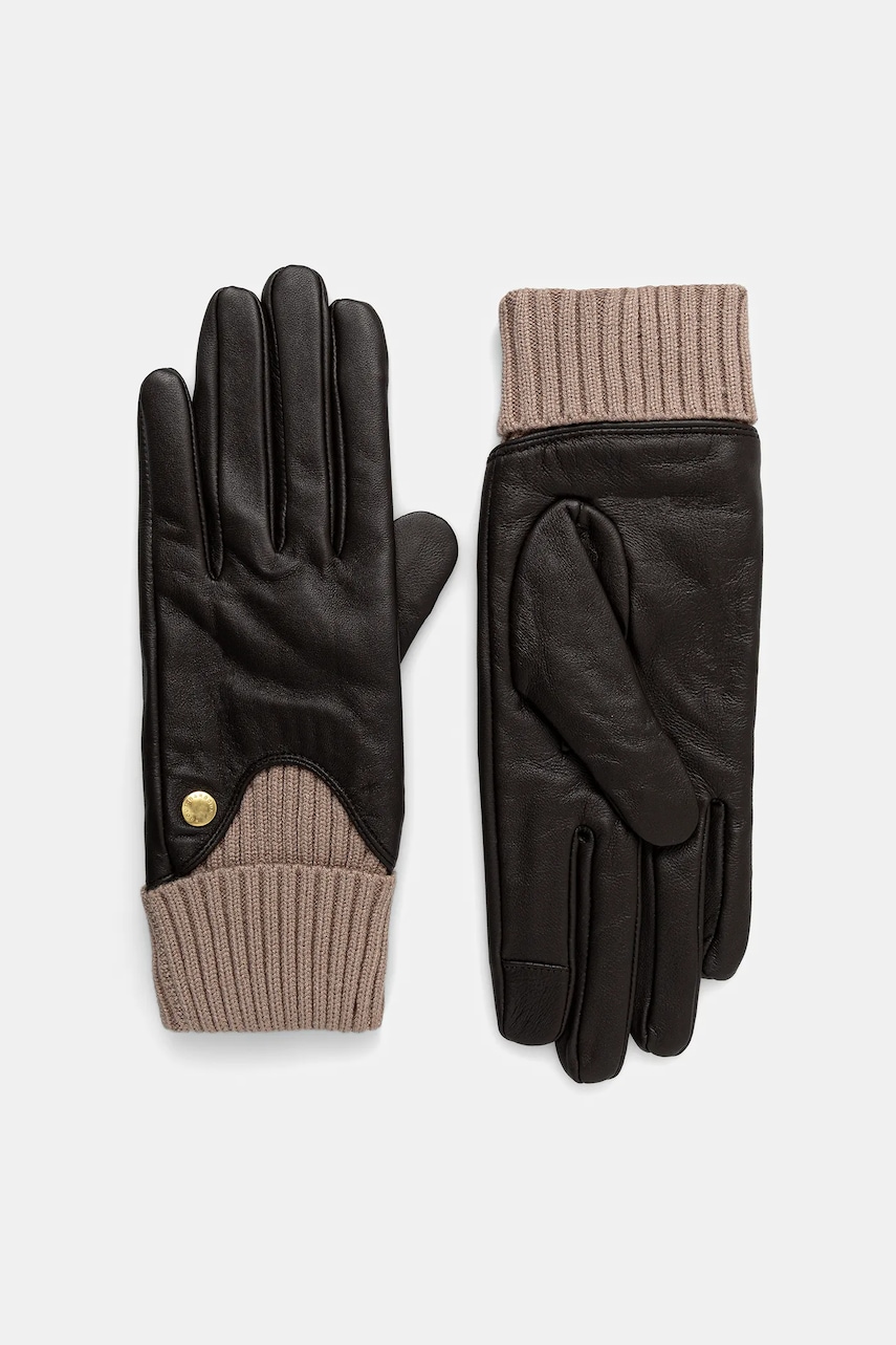 Barbour mănuși de piele culoarea maro, LGL0140