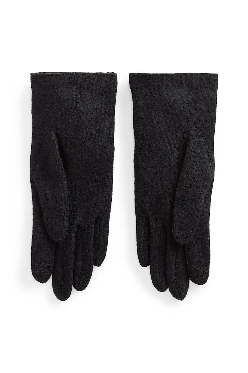 Шерстяные перчатки Lauren Ralph Lauren цвет чёрный 454833075 Шерстяные перчатки Lauren Ralph Lauren цвет чёрный 454833075