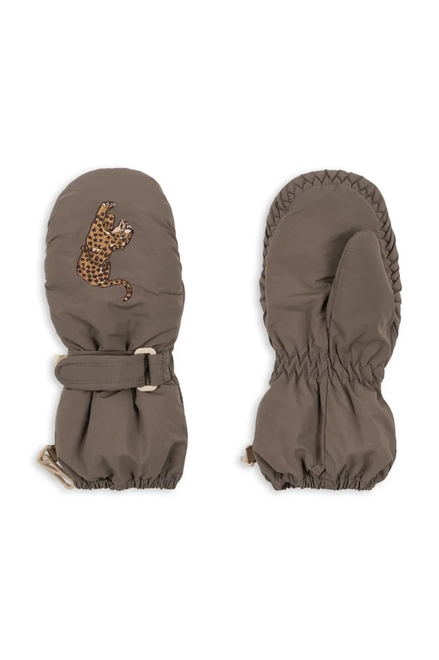 Konges Sløjd mănuși copii JUNO MITTENS culoarea maro, KS103487