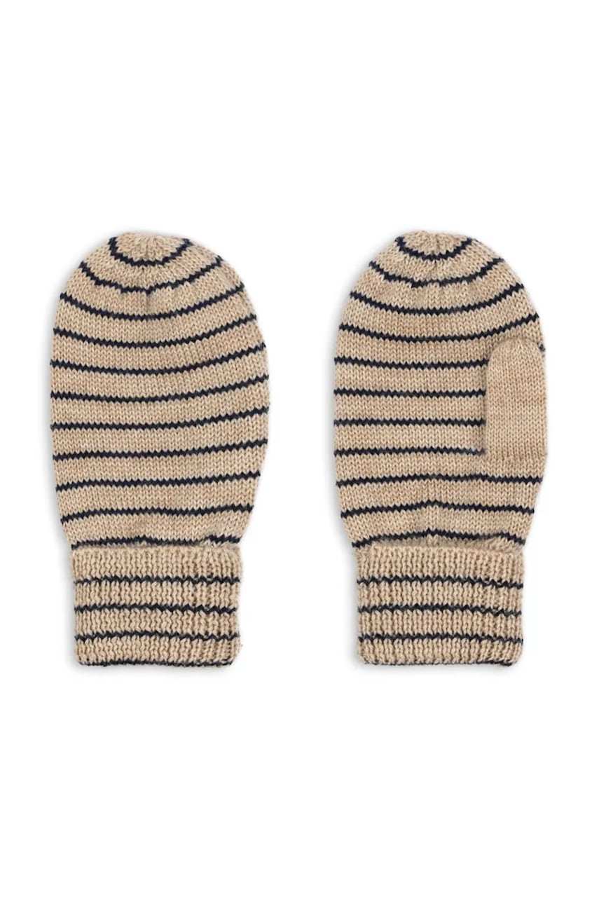 Konges Sløjd mănuși de lână pentru copii LOULI MITTENS culoarea bej, KS103500
