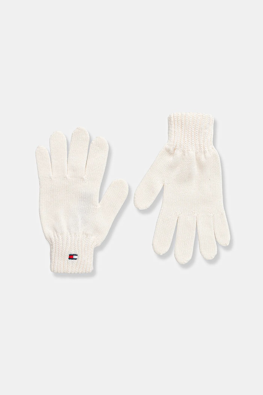 Levně Bavlněné rukavice Tommy Hilfiger bílá barva, AU0AU01657