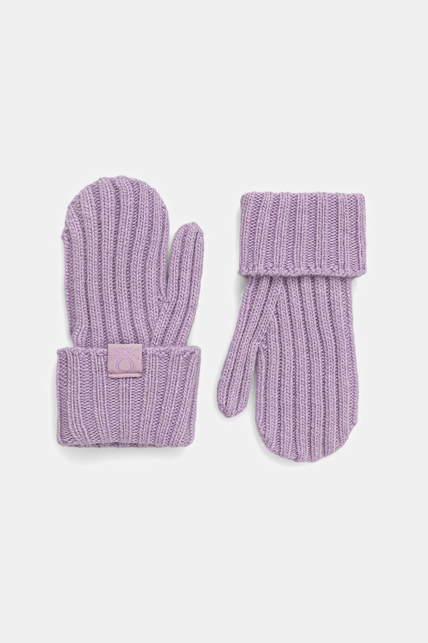 United Colors of Benetton mănuși pentru bebeluși culoarea violet, 126WGG008
