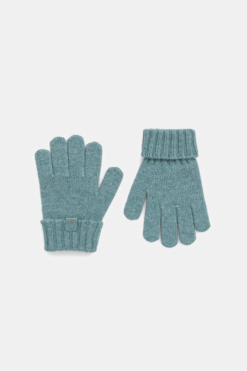 Levně Dětské rukavice United Colors of Benetton tyrkysová barva, 126WGG009