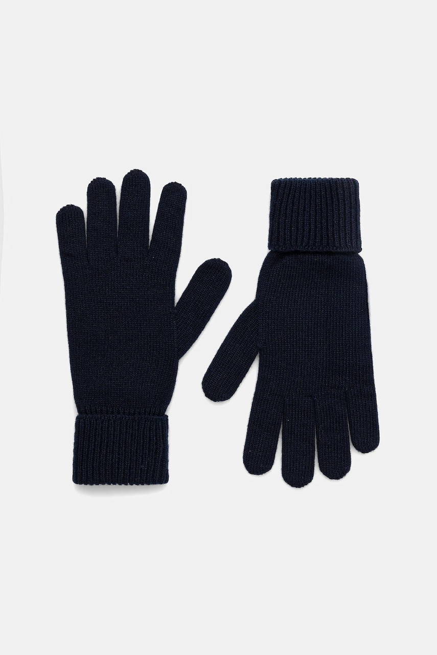 Bally mănuși de lână culoarea bleumarin, MGL00P