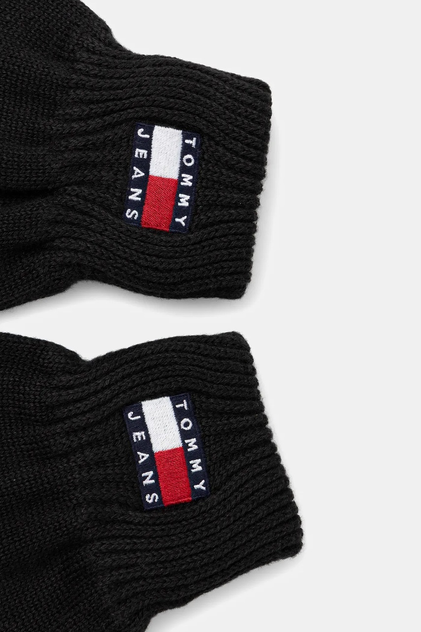 Хлопковые перчатки Tommy Jeans цвет чёрный AM0AM13680