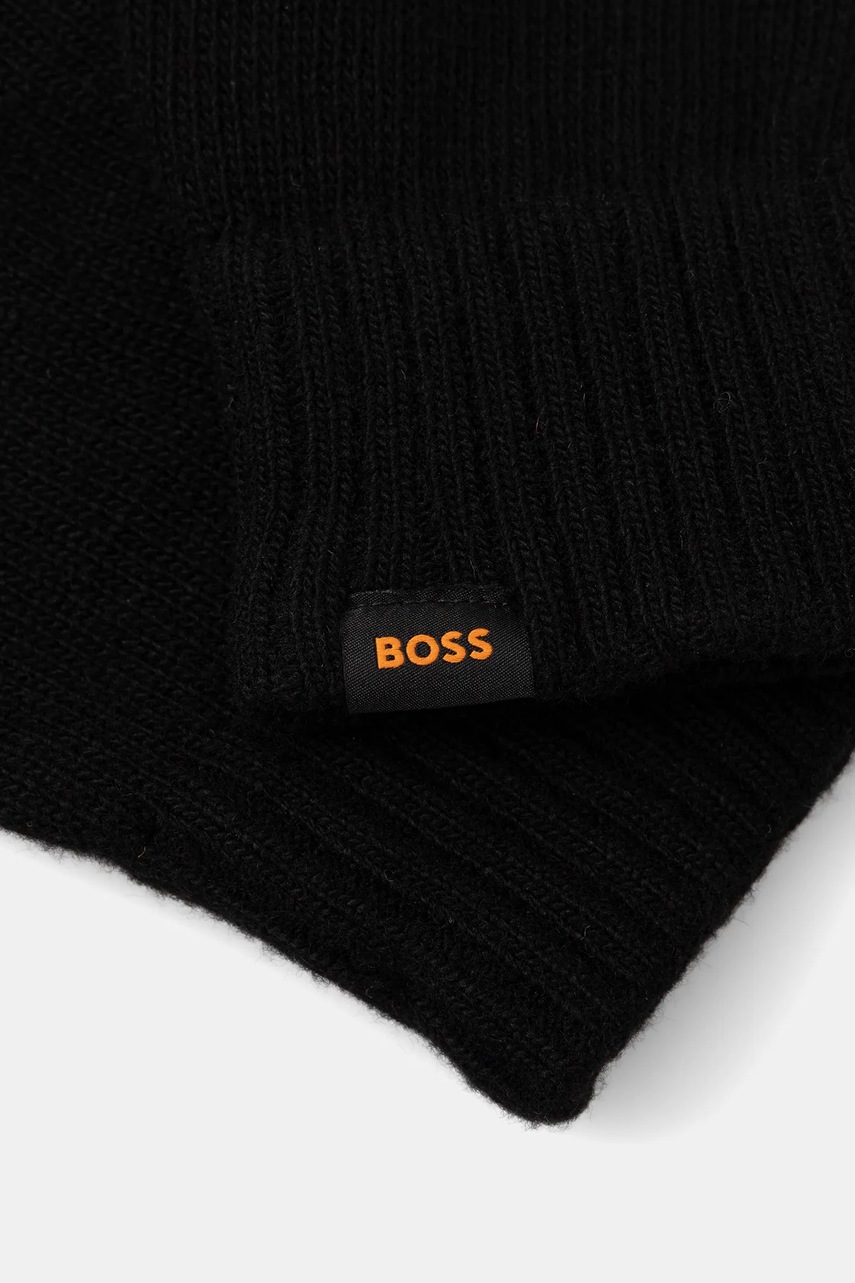 Шапка и перчатки с добавлением шерсти BOSS Orange 2 шт цвет чёрный 50551225