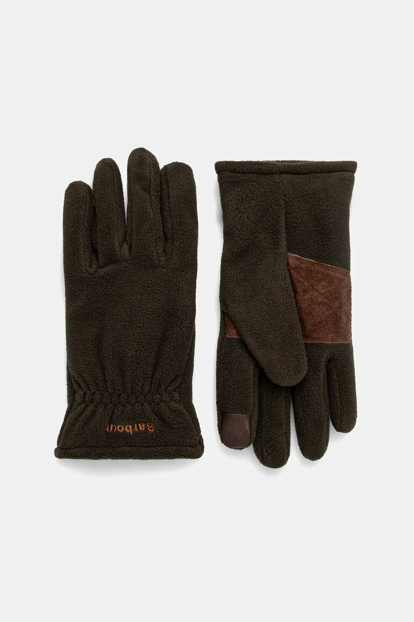 Barbour mănuși Coalford Fleece culoarea verde, MGL0108