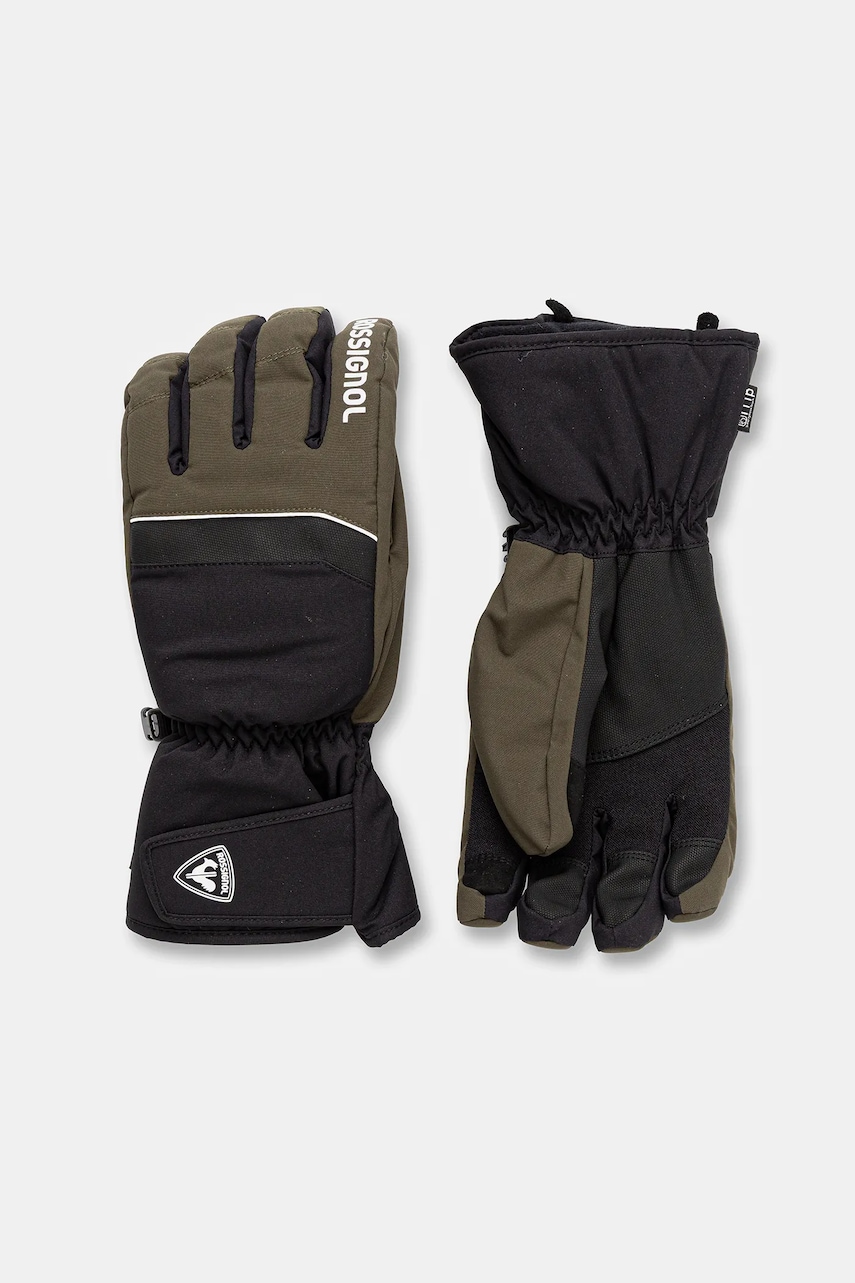 Rossignol mănuși de schi culoarea verde, RLOMG01