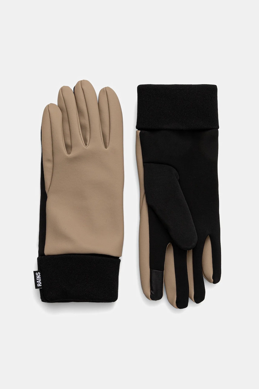 Rains mănuși 16720 Gloves culoarea bej, 16720