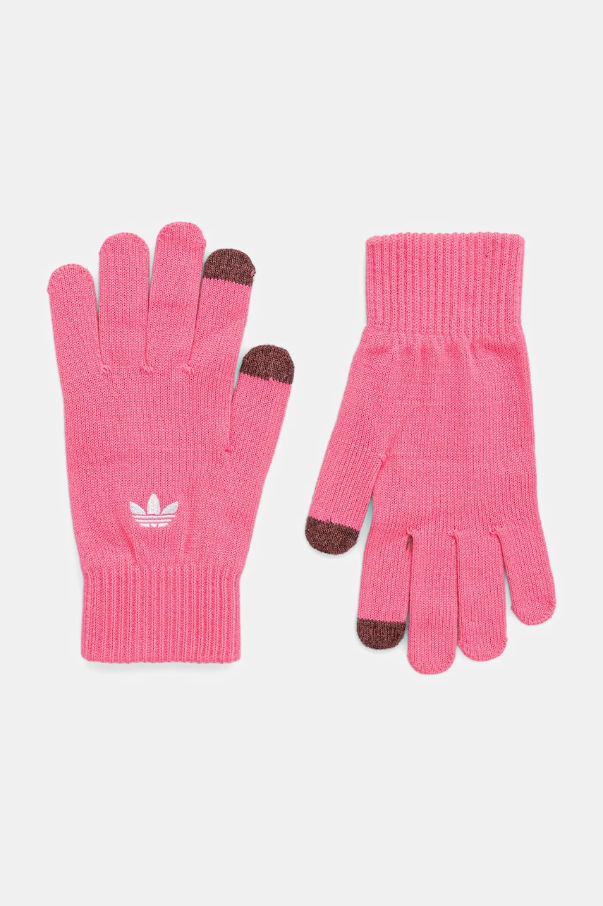 adidas Originals mănuși Adicolor culoarea roz, JZ5015