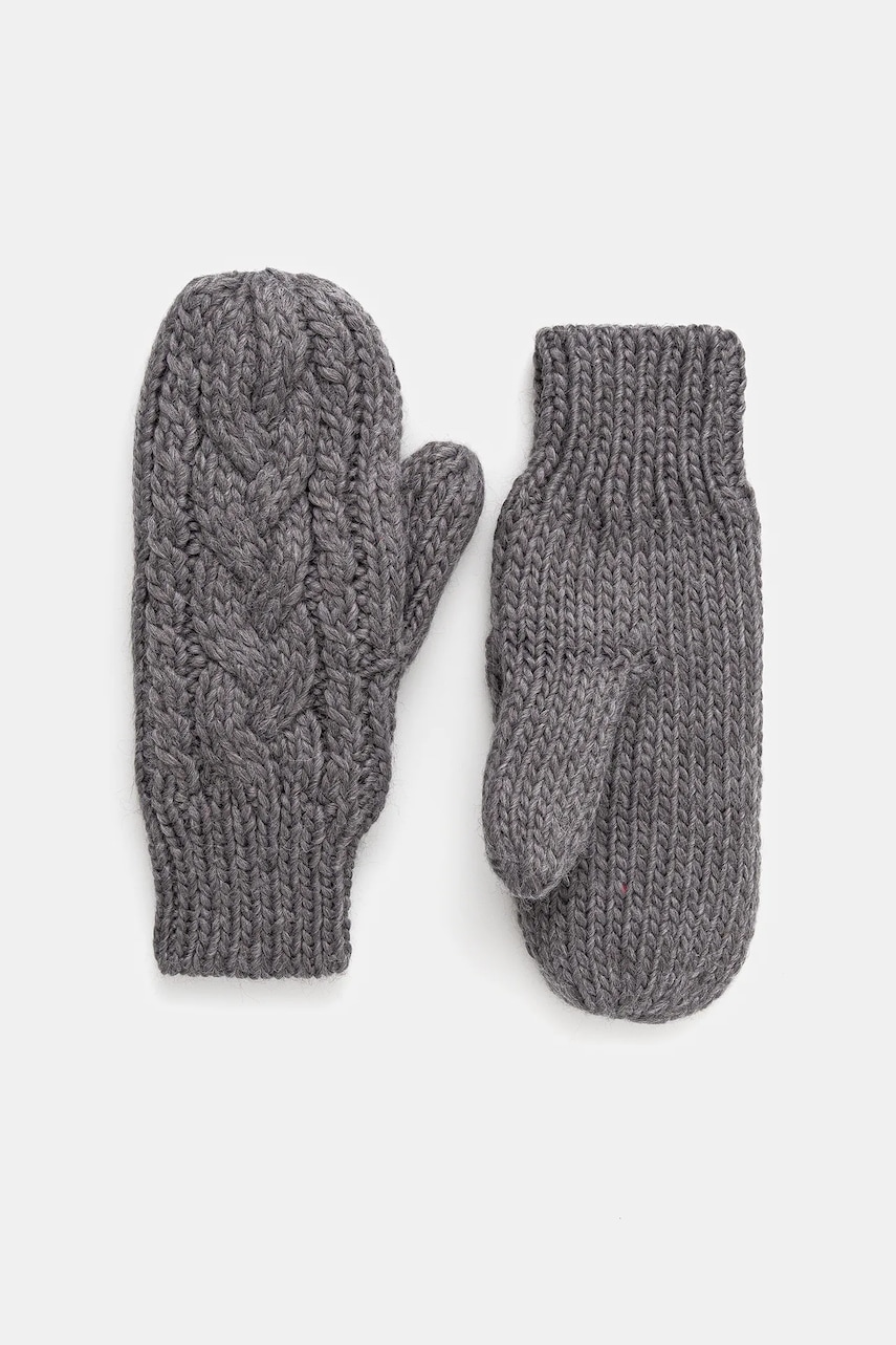 Levně Rukavice s přídavkem vlny Eisbar Afra Mittens šedá barva, E80135