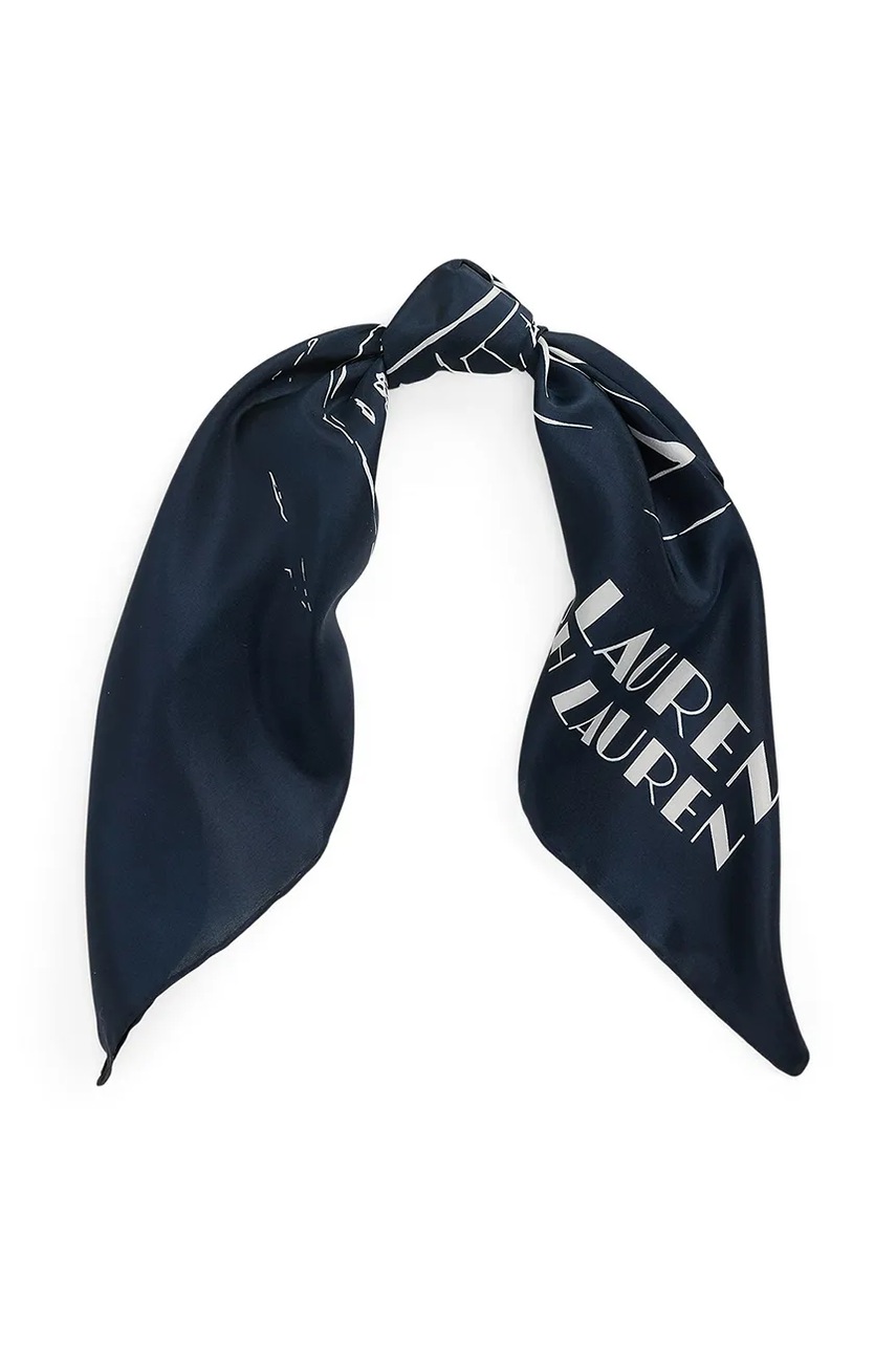 Шелковый платок на шею Lauren Ralph Lauren цвет синий узор 454980724