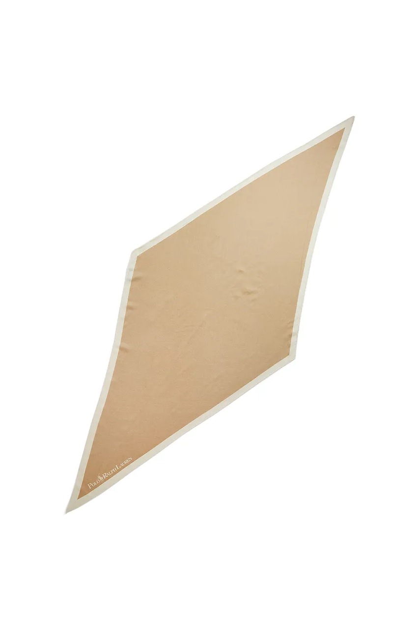 Шаль с добавлением шерсти Polo Ralph Lauren цвет бежевый с принтом 455981443