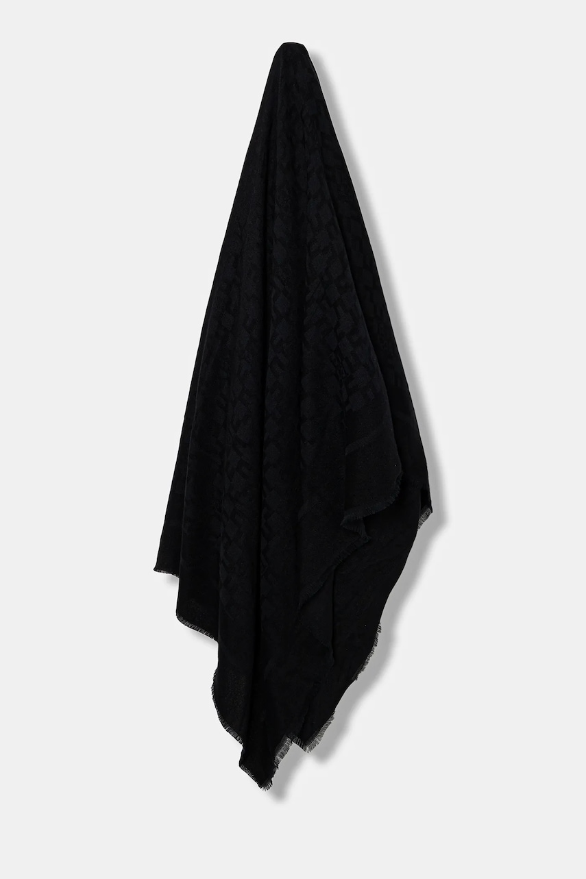 Elisabetta Franchi esarfa culoarea negru, neted, SC10F56E2