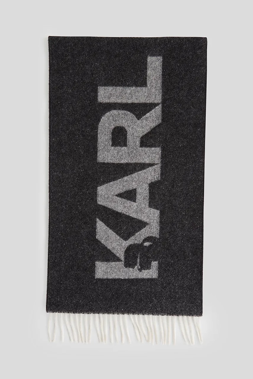 Karl Lagerfeld fular culoarea negru, A3W33047