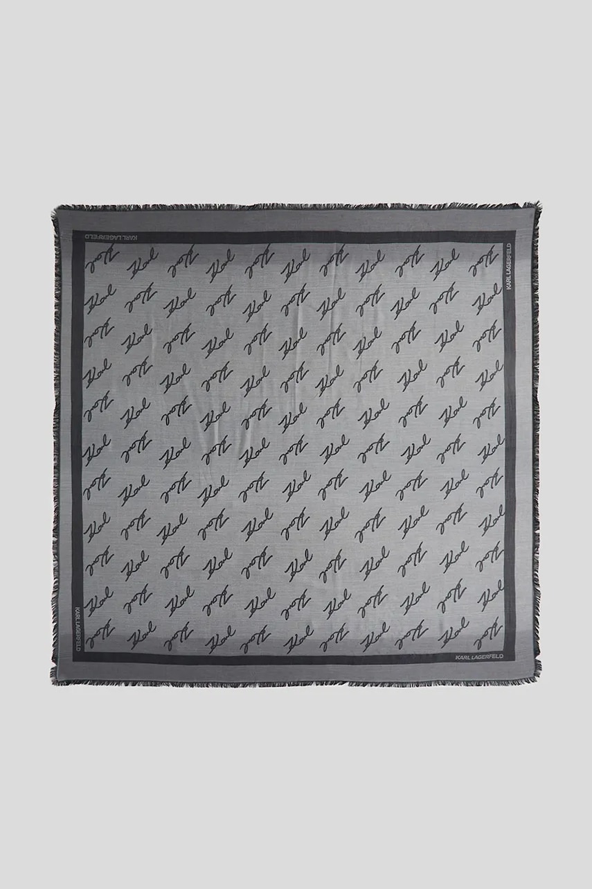 Karl Lagerfeld eșarfă culoarea negru, A3W33048