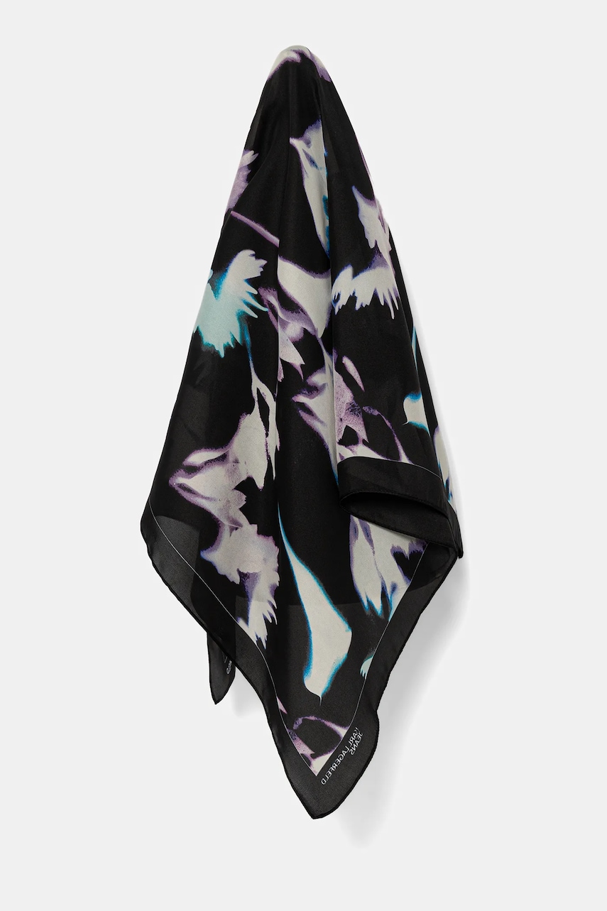 Karl Lagerfeld Jeans eșarfă culoarea negru, cu imprimeu, A3W33118