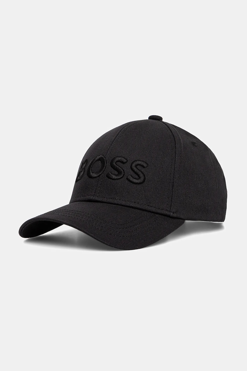 BOSS șapcă de baseball din bumbac culoarea negru, 50544386