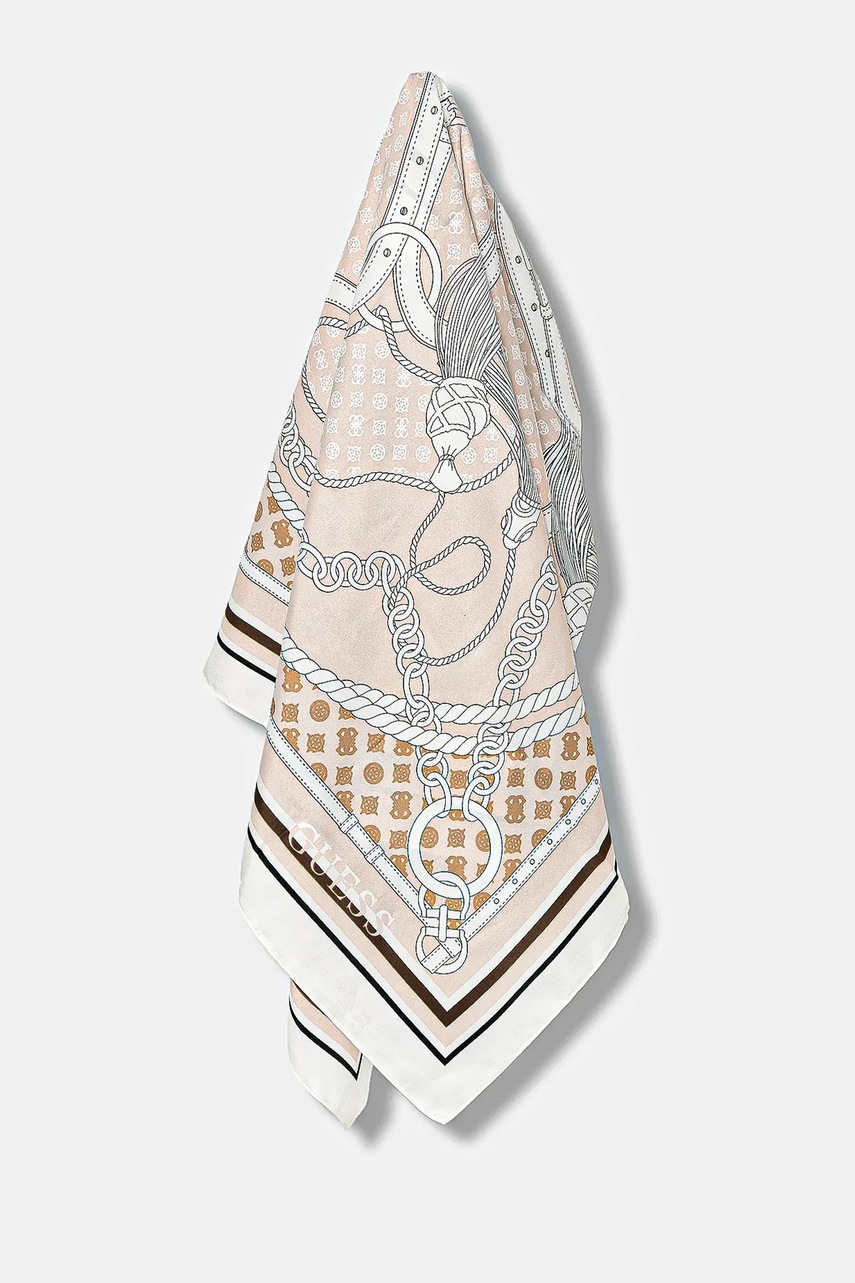 Levně Šátek Guess PHOEBE dámský, béžová barva, AW5340 POL03