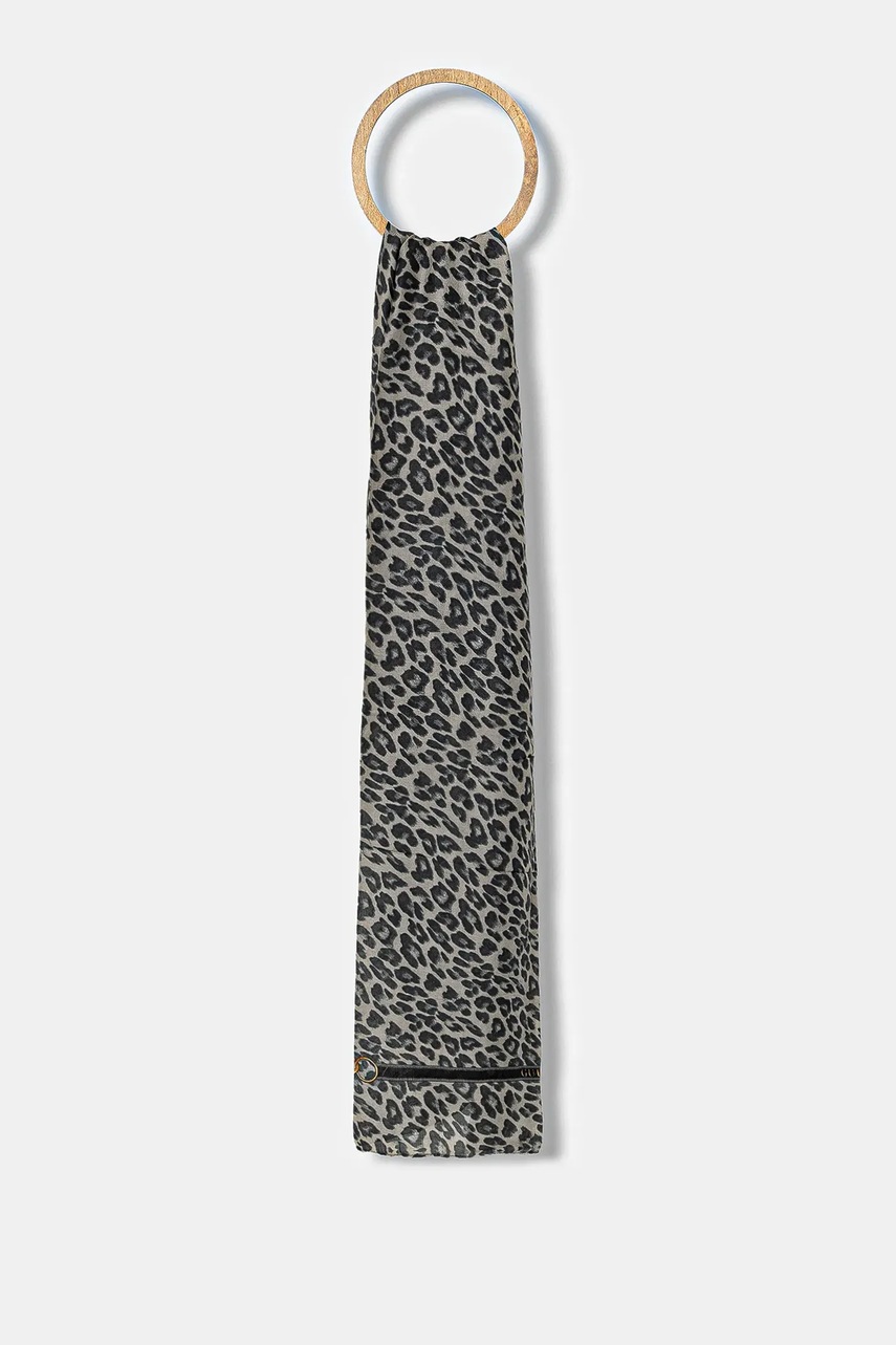 Levně Šála Guess dámská, černá barva, vzorovaná, AW5349 MOD03