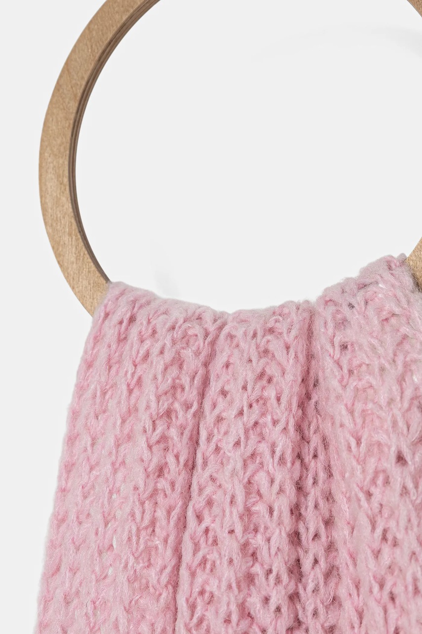 Шарф с шерстью Pinko цвет розовый однотонный 105990 A2Z2