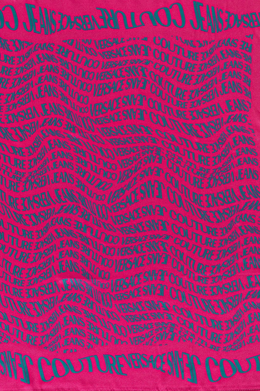 Шелковый платок Versace Jeans Couture цвет розовый узор 79HA7H01 ZG406