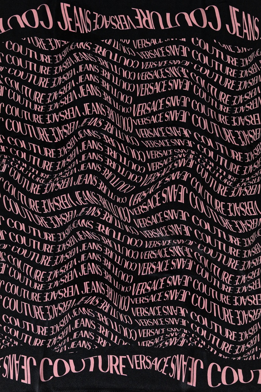 Шелковый платок Versace Jeans Couture цвет чёрный узор 79HA7H01 ZG406