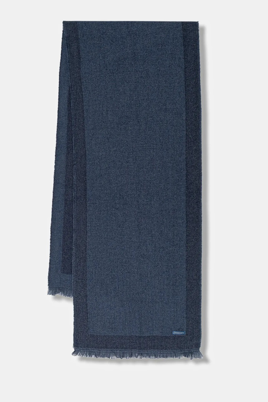 Levně Šála United Colors of Benetton dámská, tmavomodrá barva, vzorovaná, 67M5DU01U