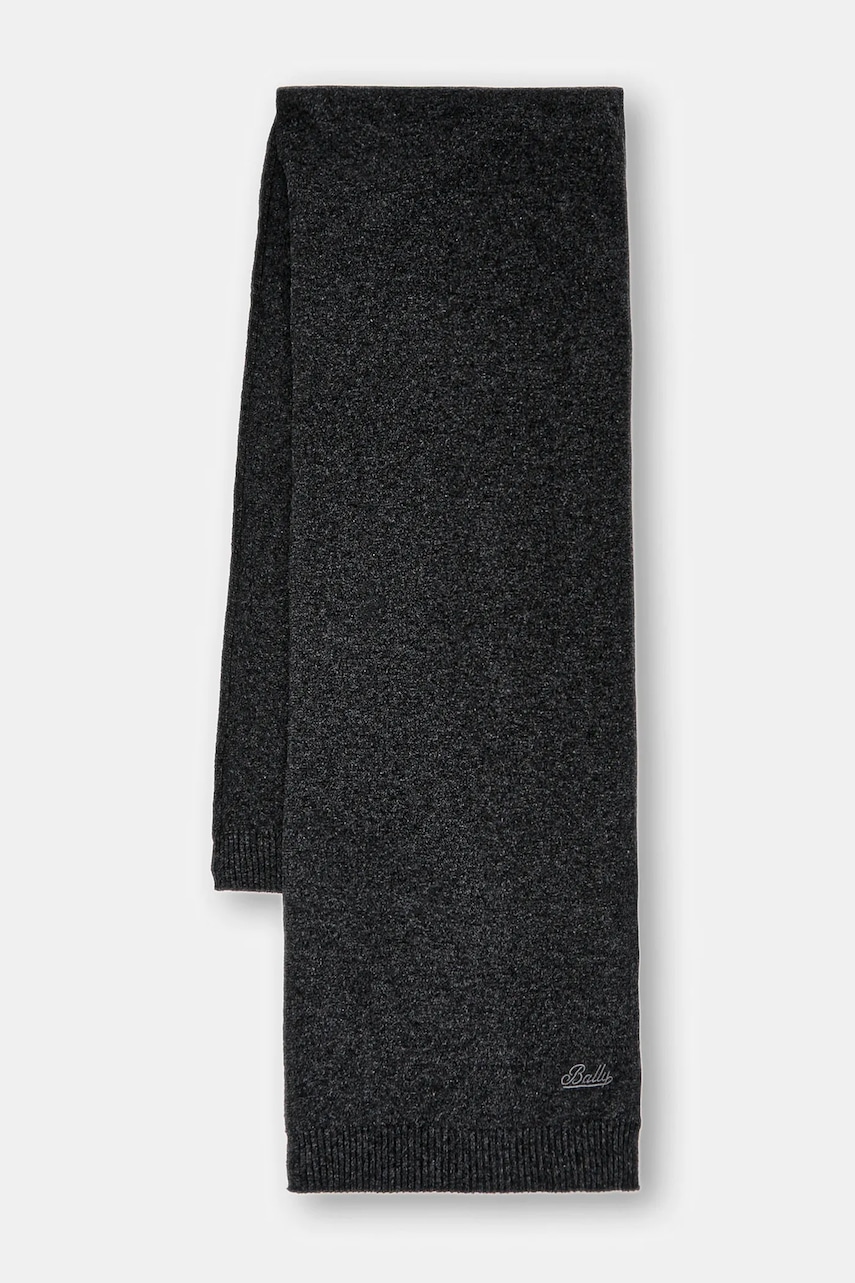 Bally eșarfă de cașmir culoarea gri, melanj, WSC04K