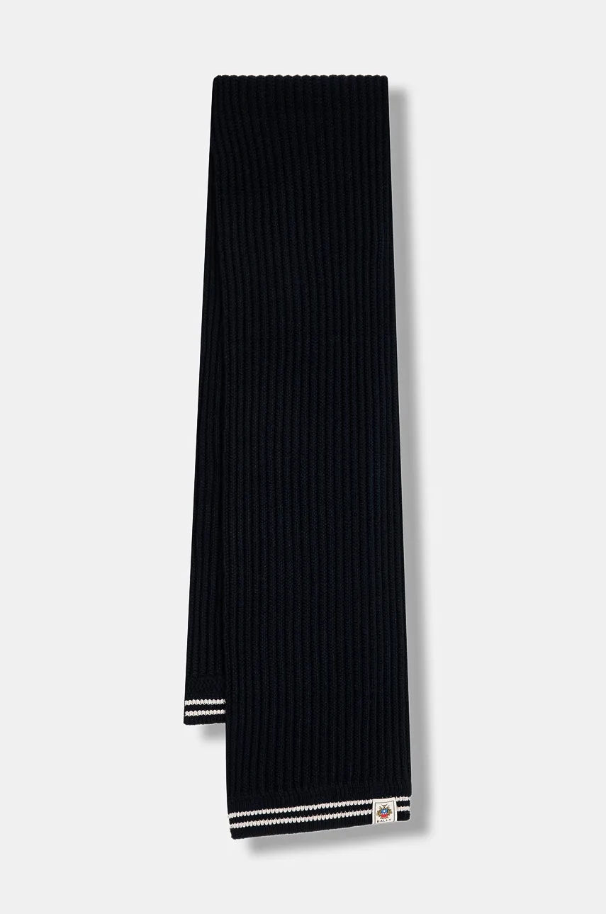 Bally eșarfă de lână culoarea bleumarin, cu imprimeu, WSC04M