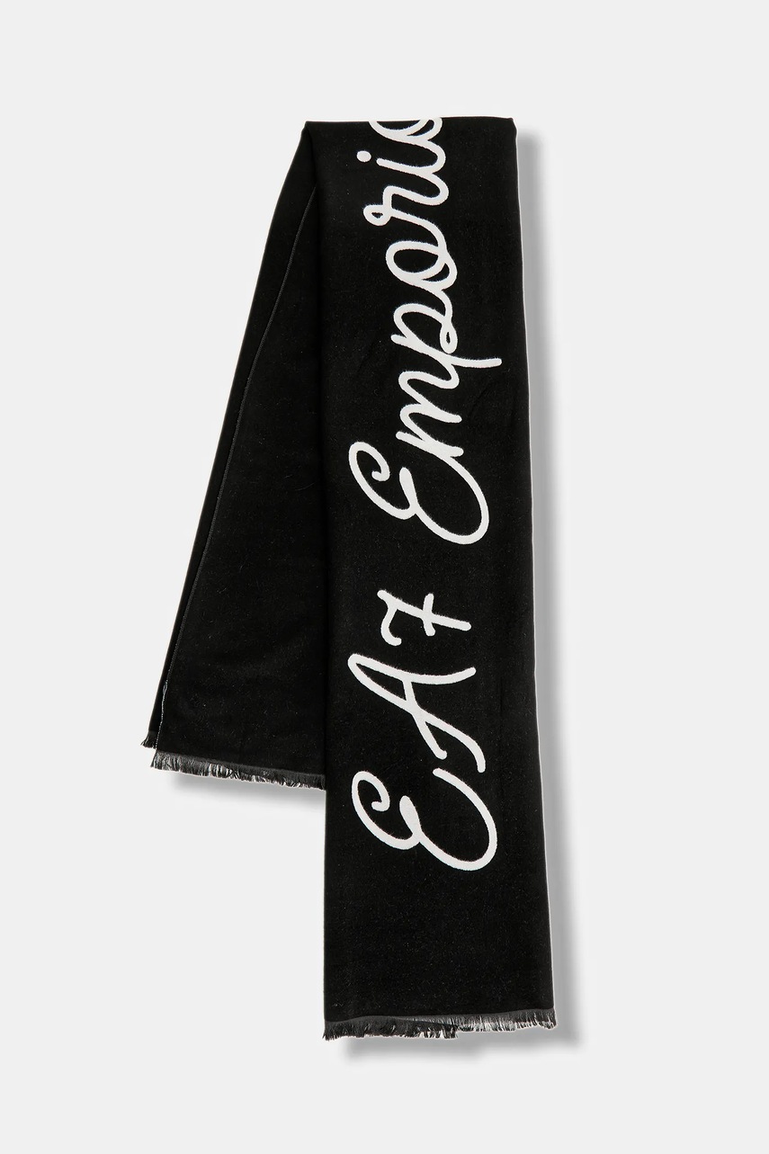 EA7 Emporio Armani fular culoarea negru, cu imprimeu, AF10450.7W000707