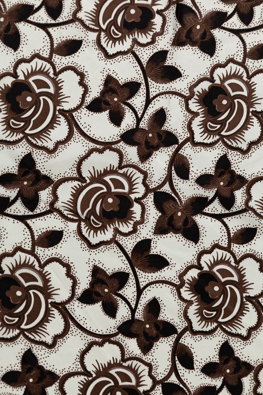 Шелковый платок на шею Weekend Max Mara ONESTO цвет чёрный узор 2525546094600