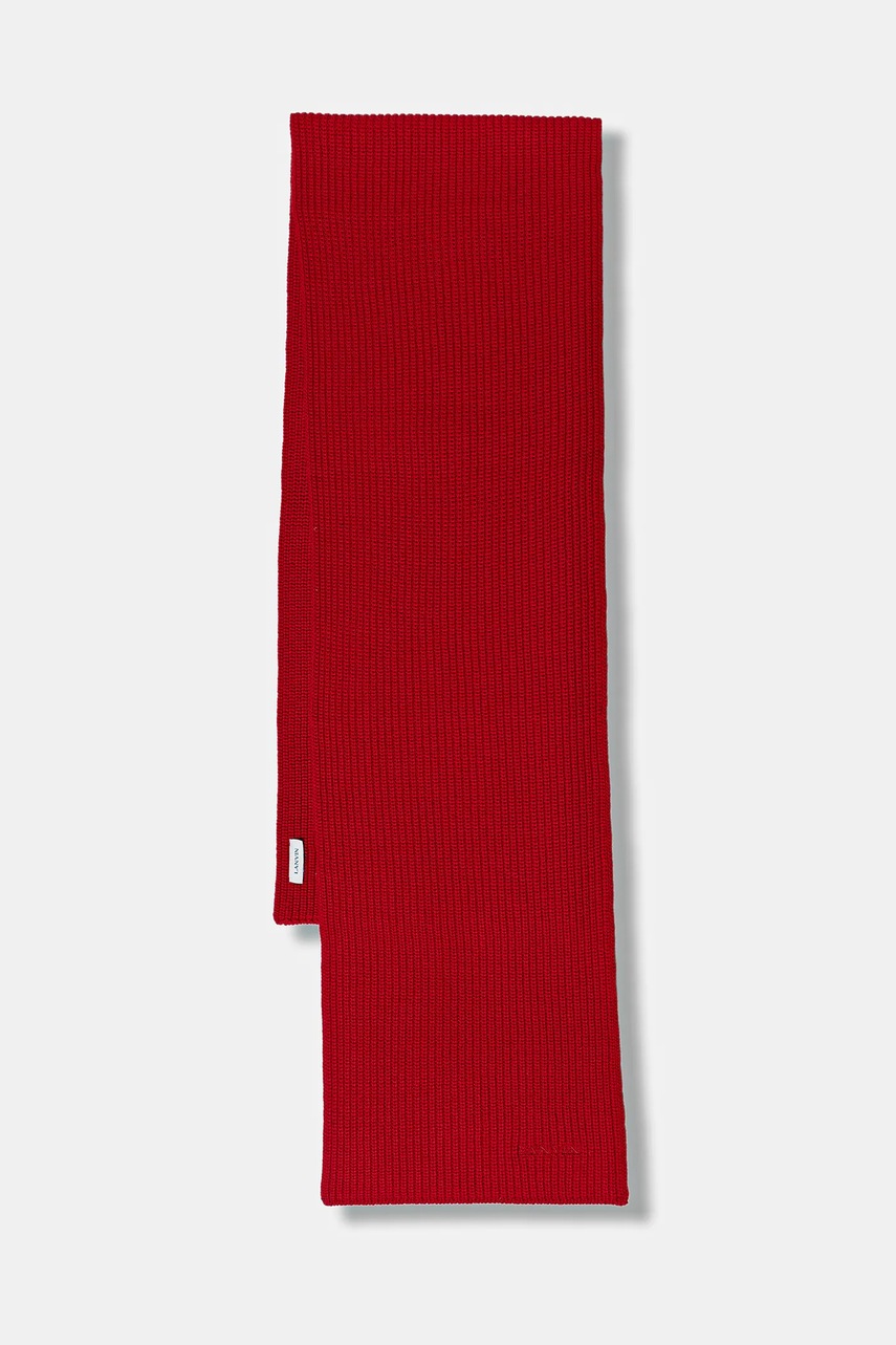 Lanvin esarfa de lana culoarea bej, modelator, 710009252