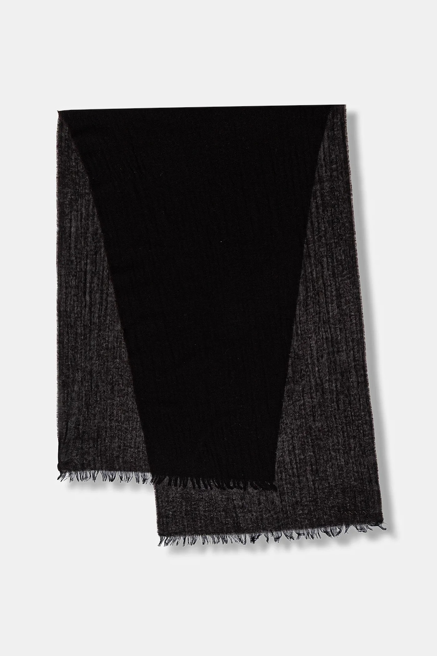 Lanvin fular de lână culoarea maro, uni, 710003794