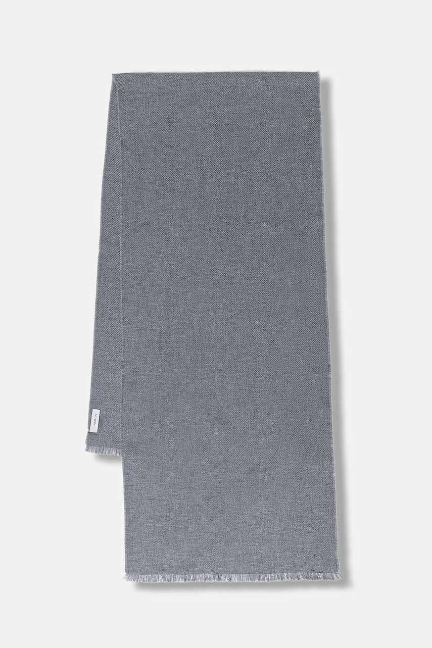 Lanvin fular de lână culoarea gri, uni, 710003792