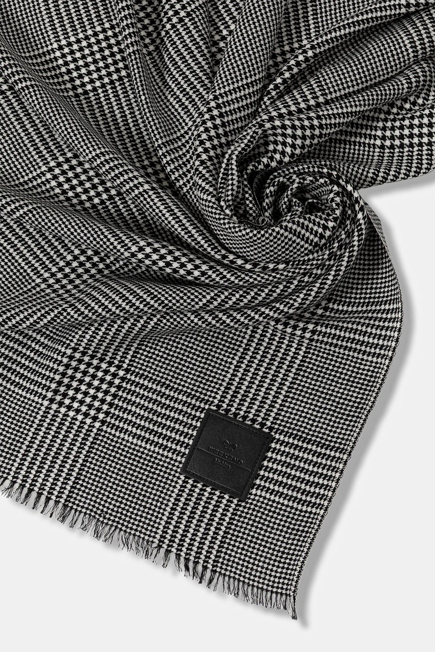 Шерстяная шаль Weekend Max Mara QUANTUM цвет чёрный узор 2525546045600