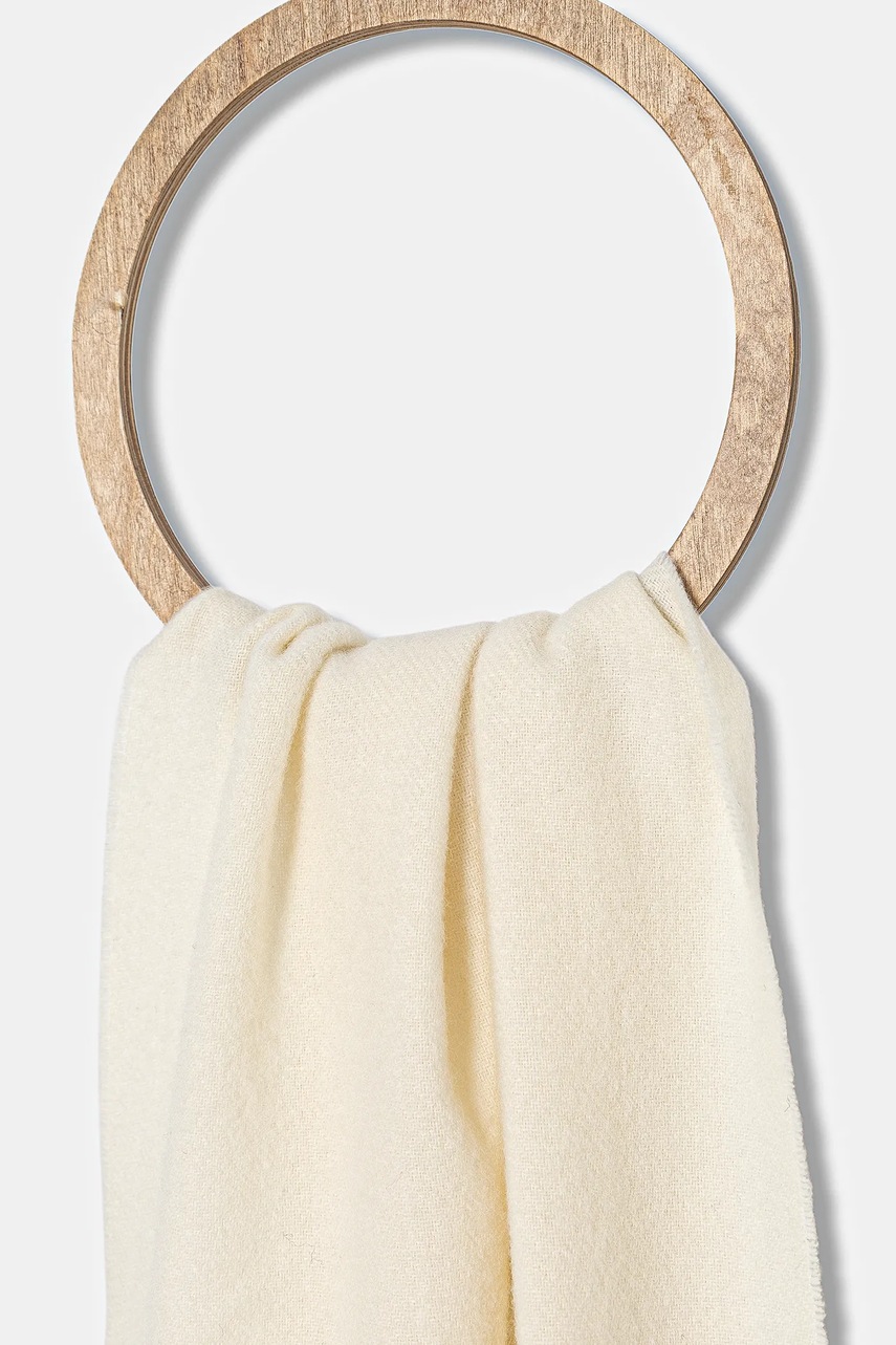 Шерстяной шарф Weekend Max Mara SCOGLIO цвет бежевый однотонный 2525546105600